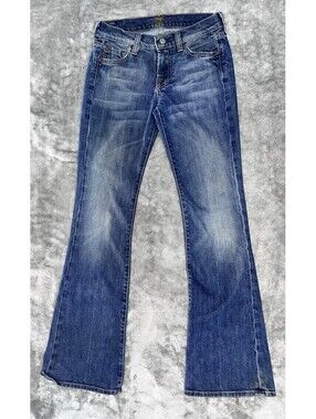 7 Seven For All Mankind Dojo Jeans 25 Wide Leg Flare Made In USA